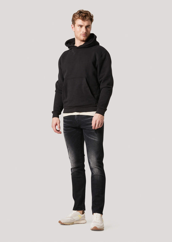 Bayham Black Oversized Hooded Sweatshirt