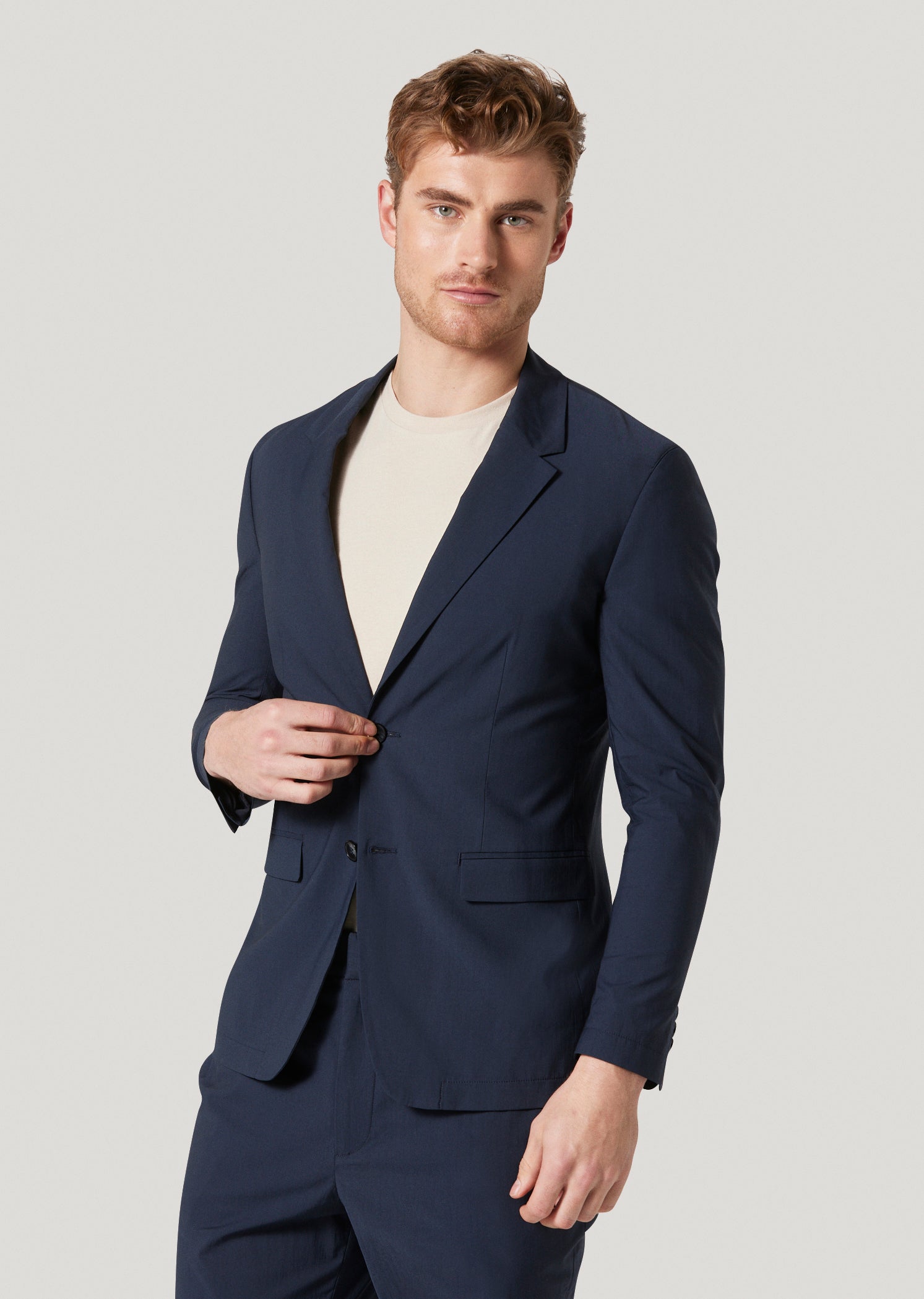 Beardsley Navy Slim Fit Stretch Blazer