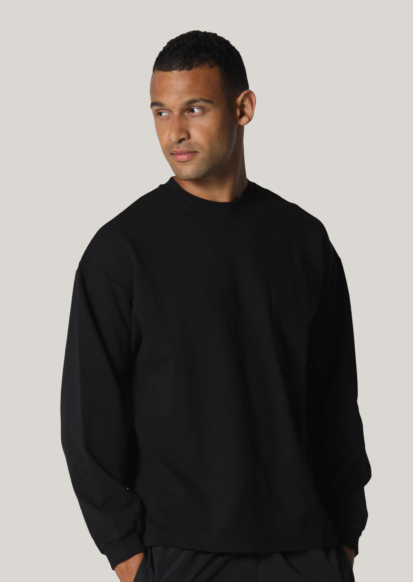 Cartwright Black Long Sleeve Heavyweight T-Shirt