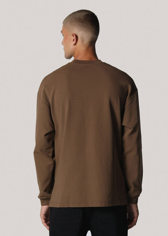 Cartwright Brown Long Sleeve Heavyweight T-Shirt