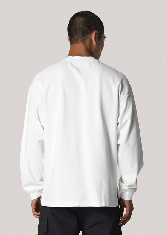 Cartwright White Long Sleeve Heavyweight T-Shirt