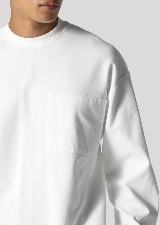 Cartwright White Long Sleeve Heavyweight T-Shirt