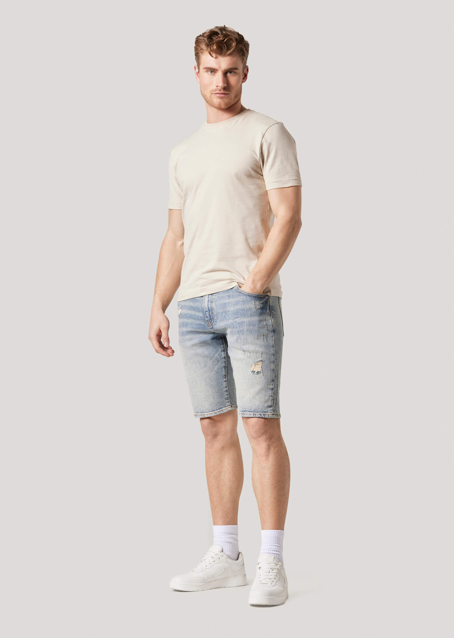 Clennan 920 Light Wash Denim Shorts