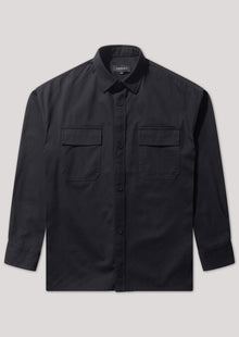  Cottam Oversized Black Overshirt
