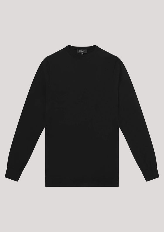 Durham Black Knitted Sweatshirt