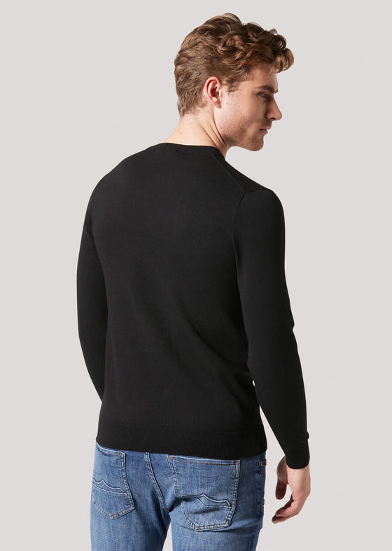 Durham Black Knitted Sweatshirt