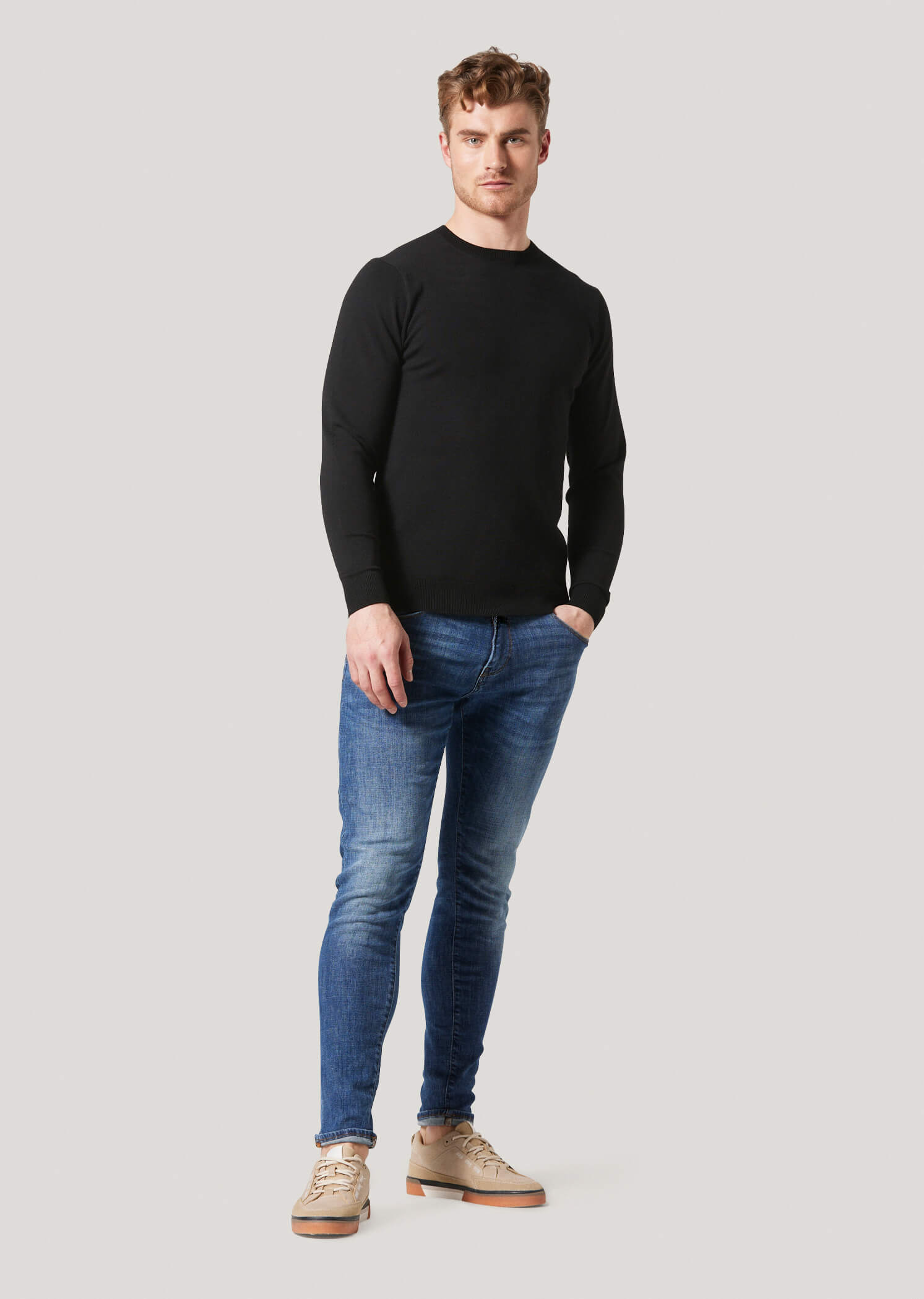 Durham Black Knitted Sweatshirt