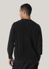 Elloson Distressed Detailed Black Knitwear