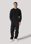 Elloson Distressed Detailed Black Knitwear