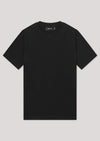 Ely Black Slim Fit Stretch T-Shirt