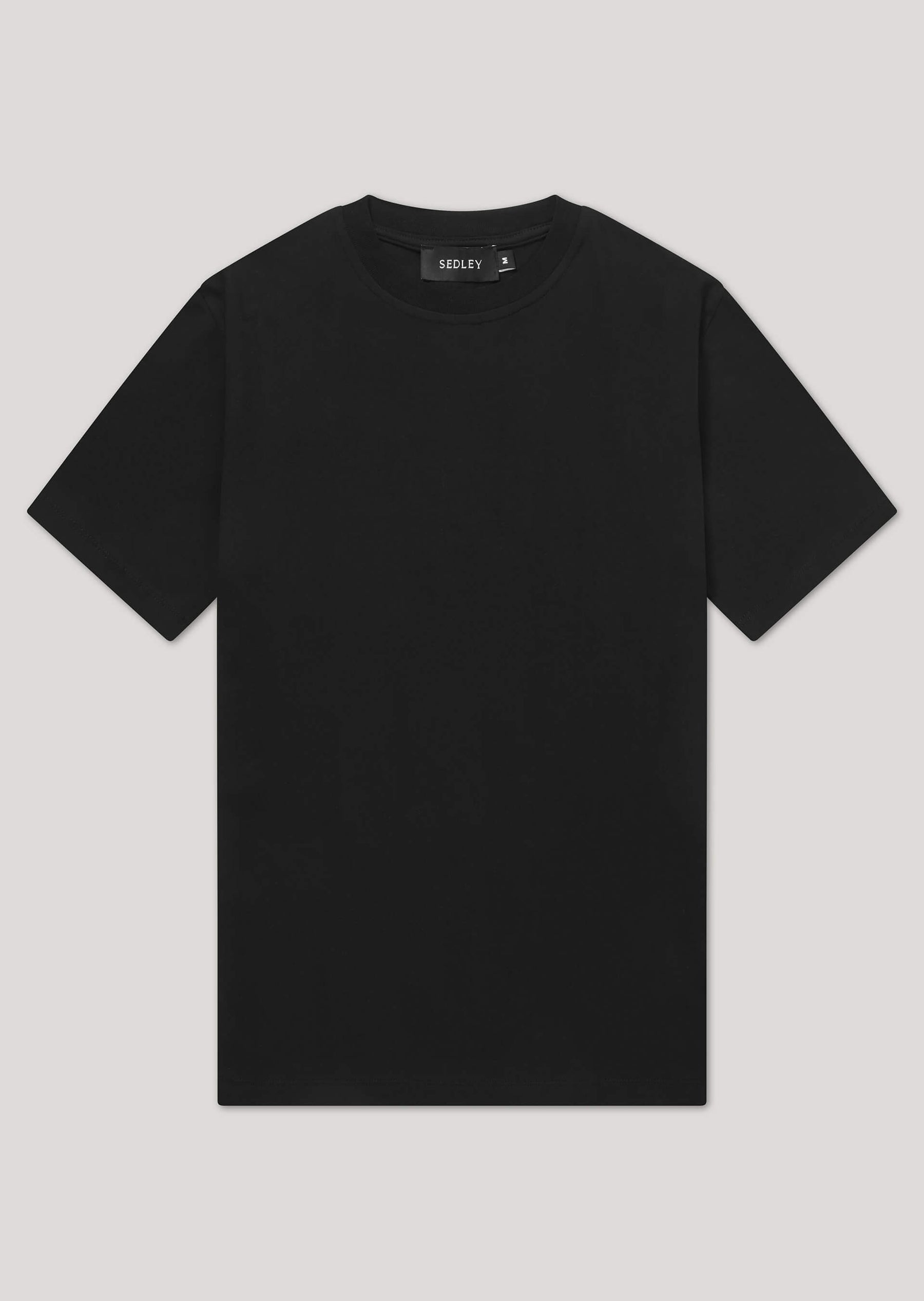 Ely Black Slim Fit Stretch T-Shirt
