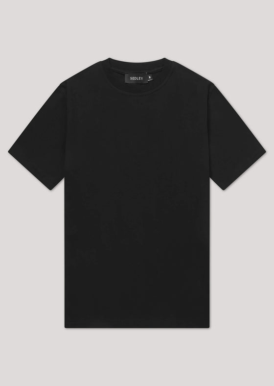 Ely Black Slim Fit Stretch T-Shirt