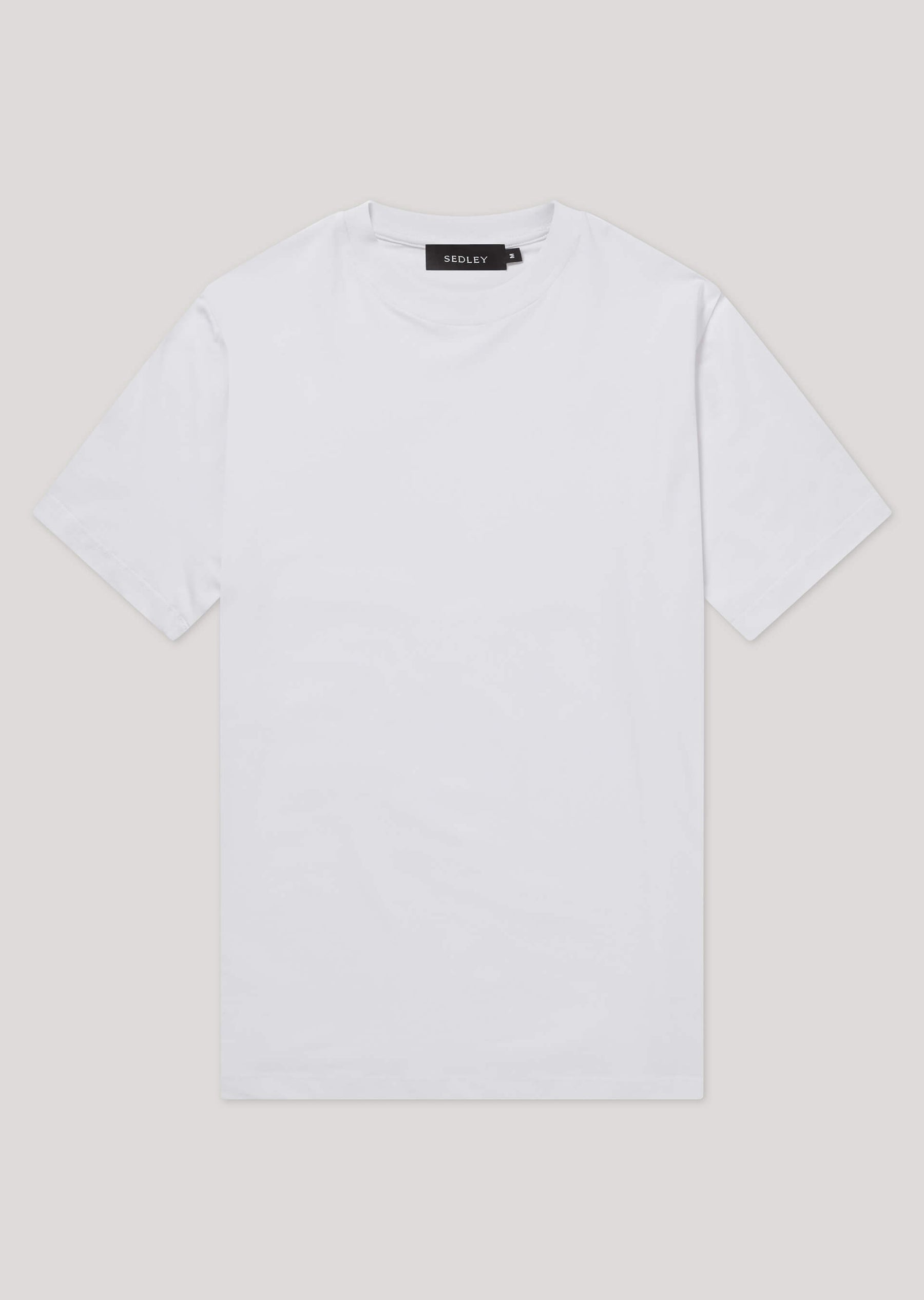 Ely White Slim Fit Stretch T-Shirt