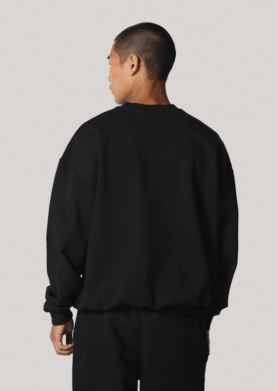 Evans Oversized Black Sweatshirt