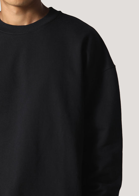 Evans Oversized Black Sweatshirt