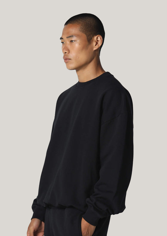 Evans Oversized Black Sweatshirt