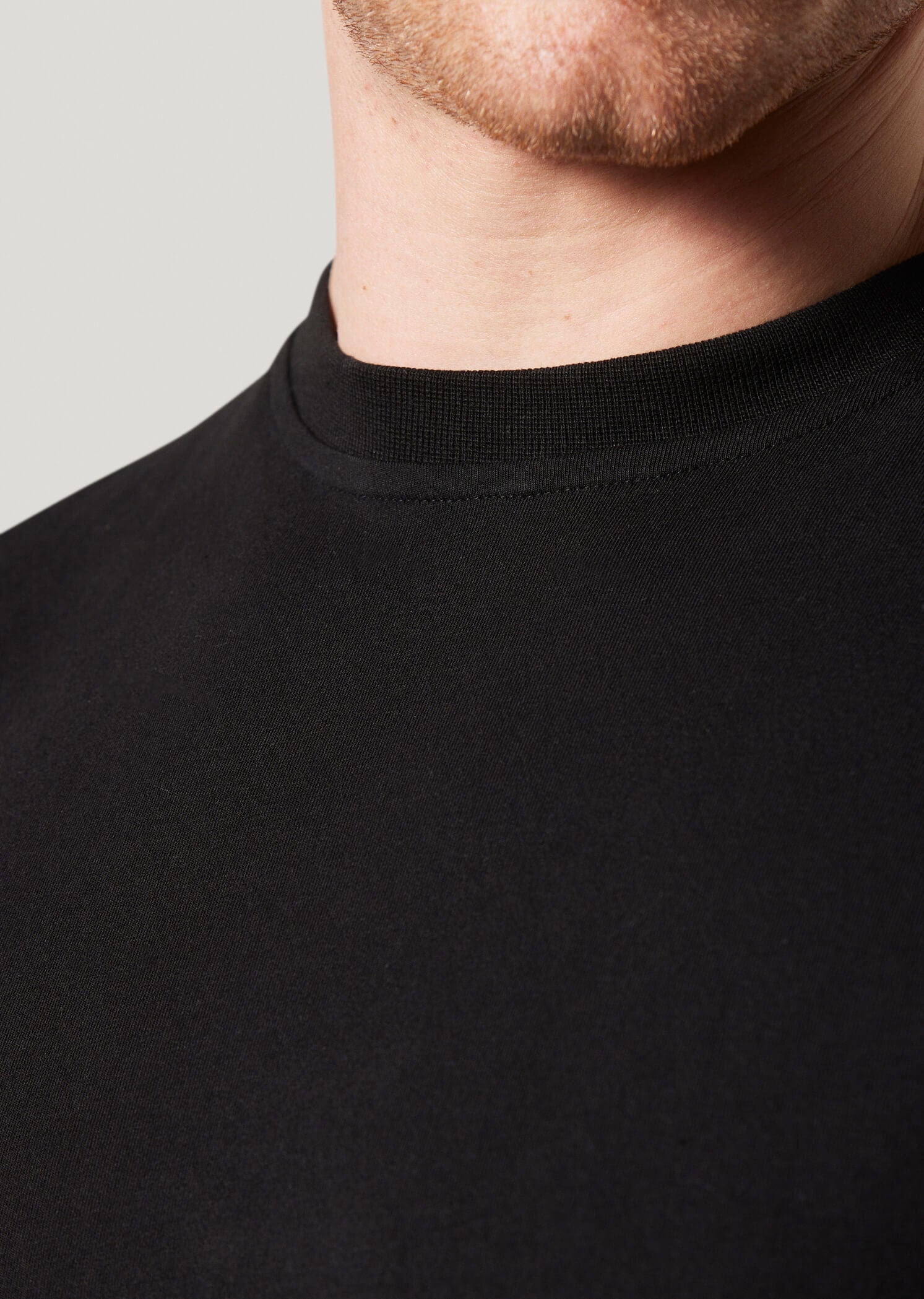 Ely Black Slim Fit Stretch T-Shirt