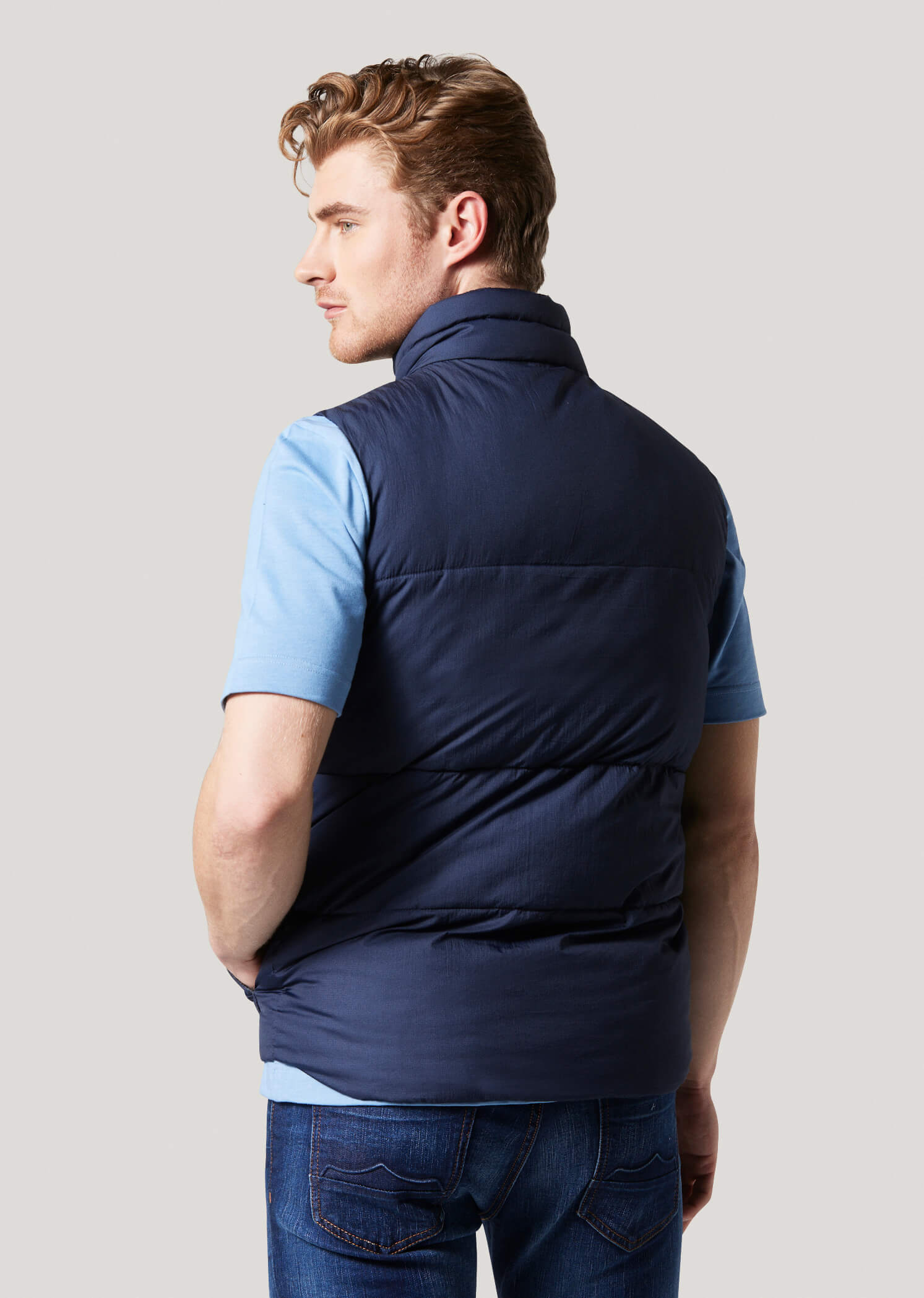 Fielding Navy Crinkle Gilet