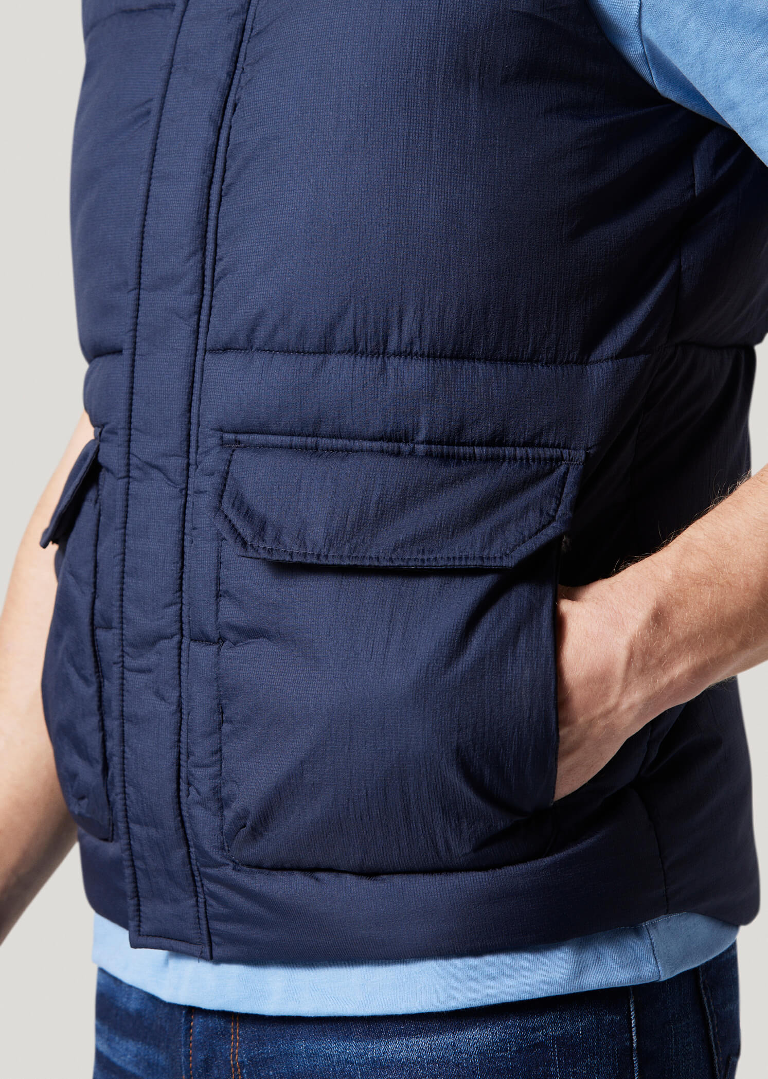 Fielding Navy Crinkle Gilet