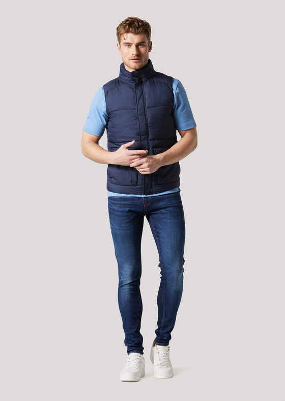 Fielding Navy Crinkle Gilet