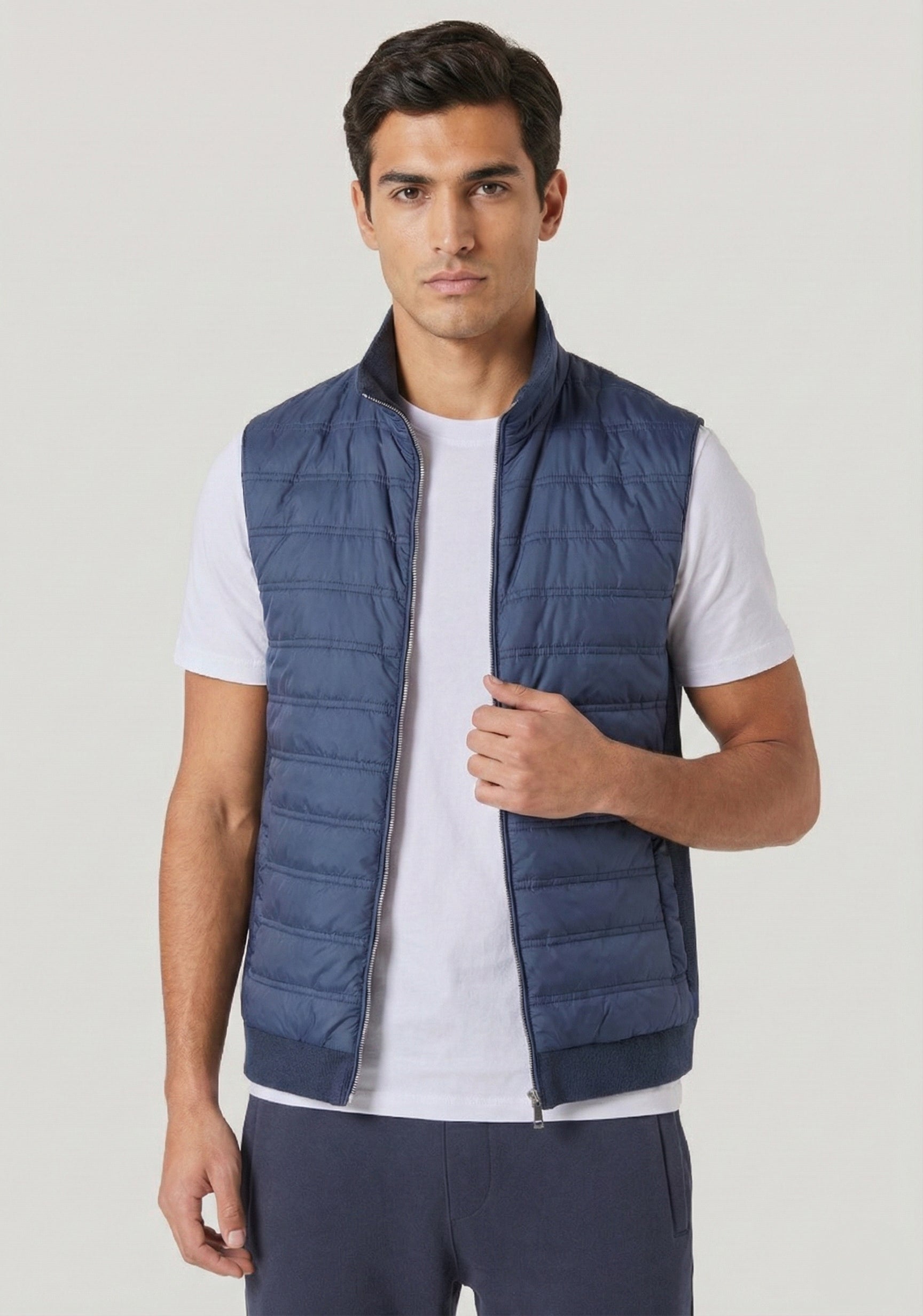 Moley Quilted Navy Gilet