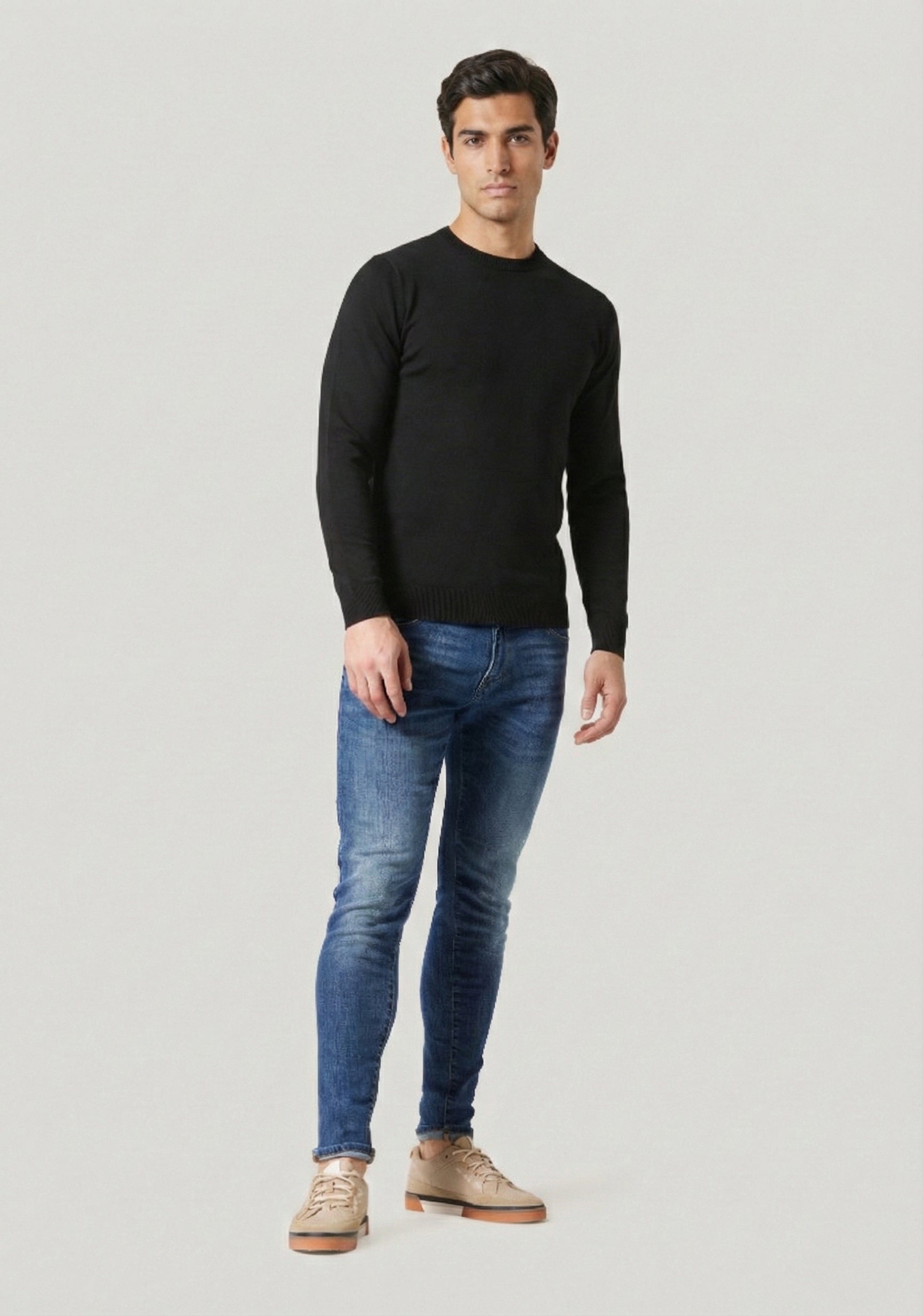 Durham Black Knitted Sweatshirt