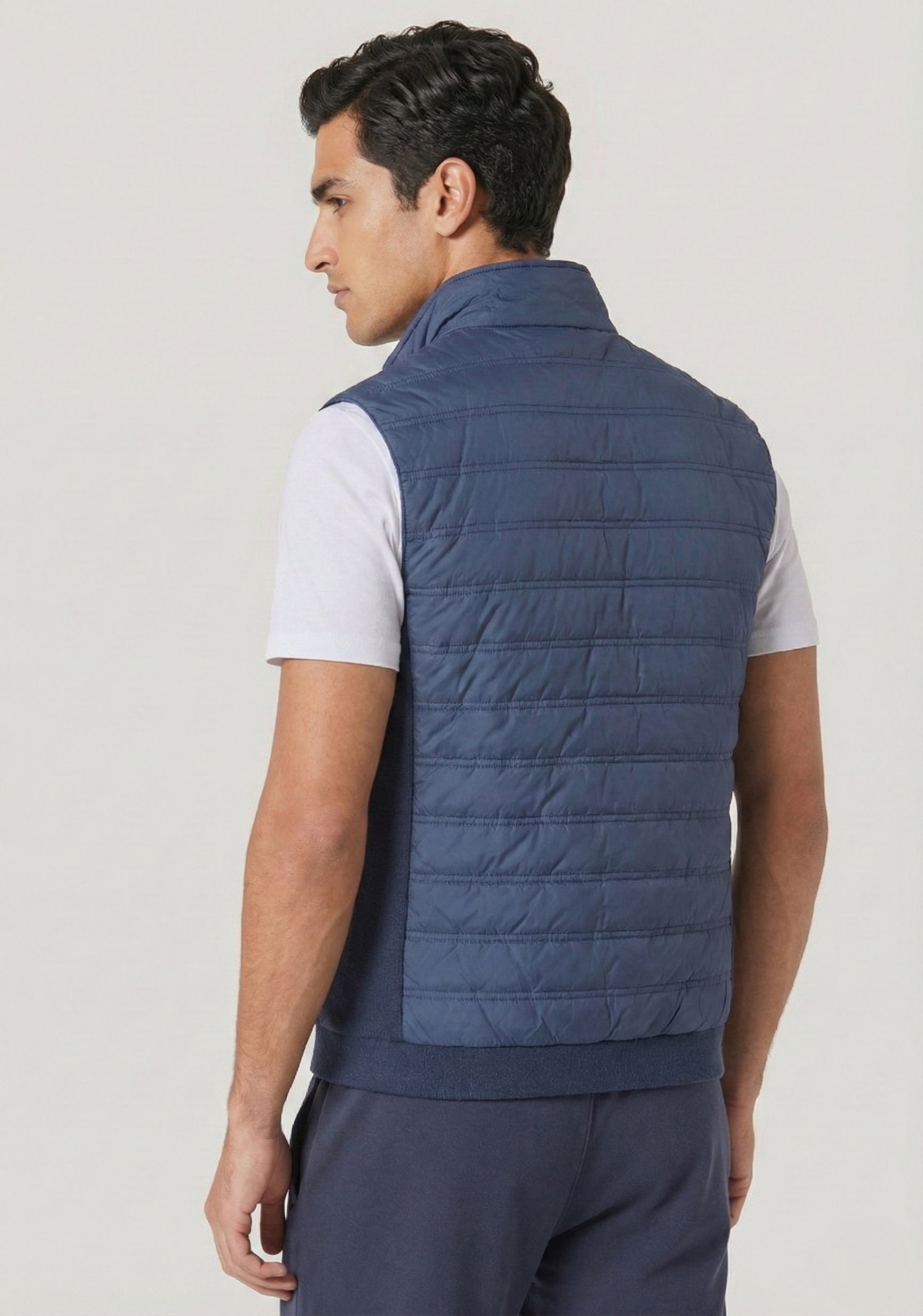 Moley Quilted Navy Gilet