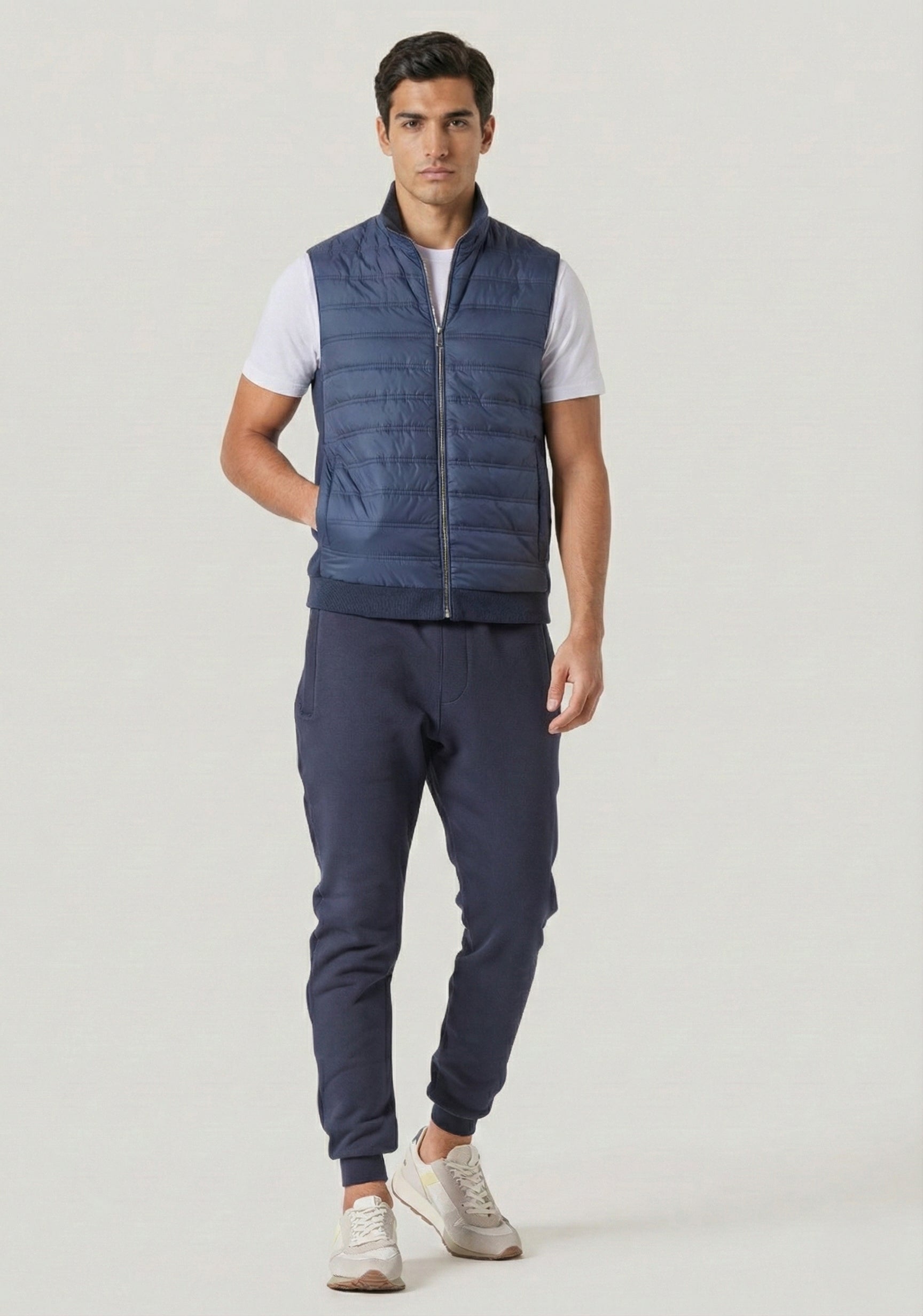 Moley Quilted Navy Gilet
