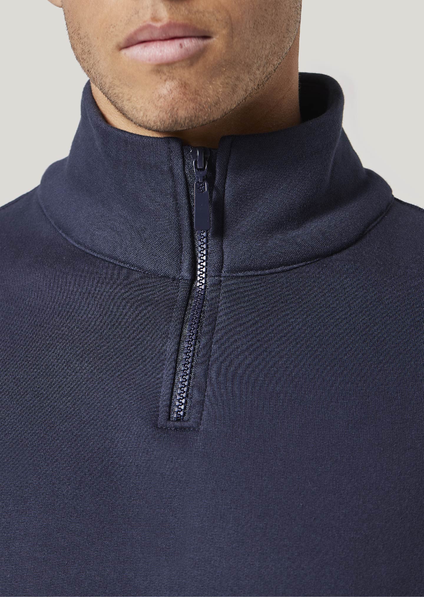 Hampshire Navy Zip Up Sweatshirt
