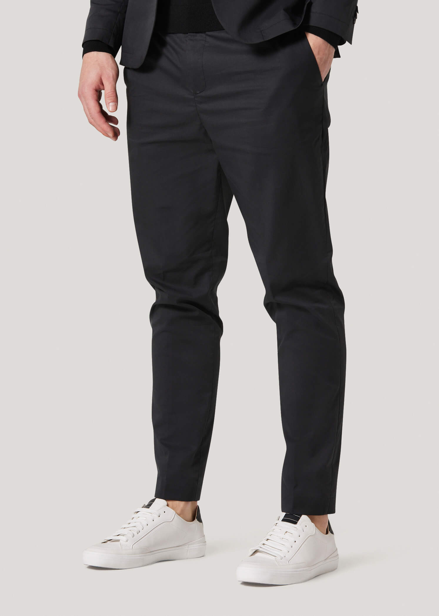 Hackforth Black Stretch Formal Trousers