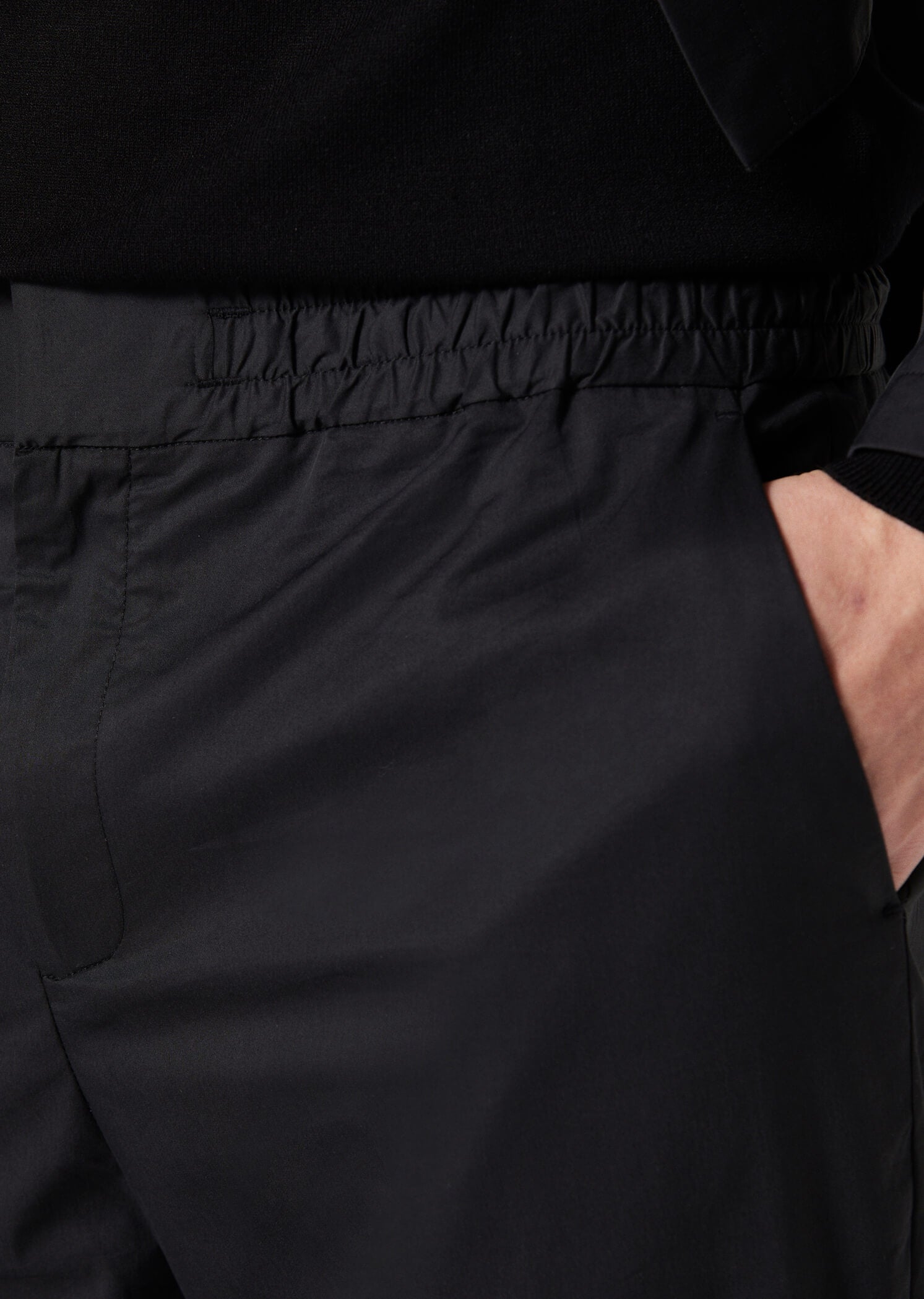 Hackforth Black Stretch Formal Trousers