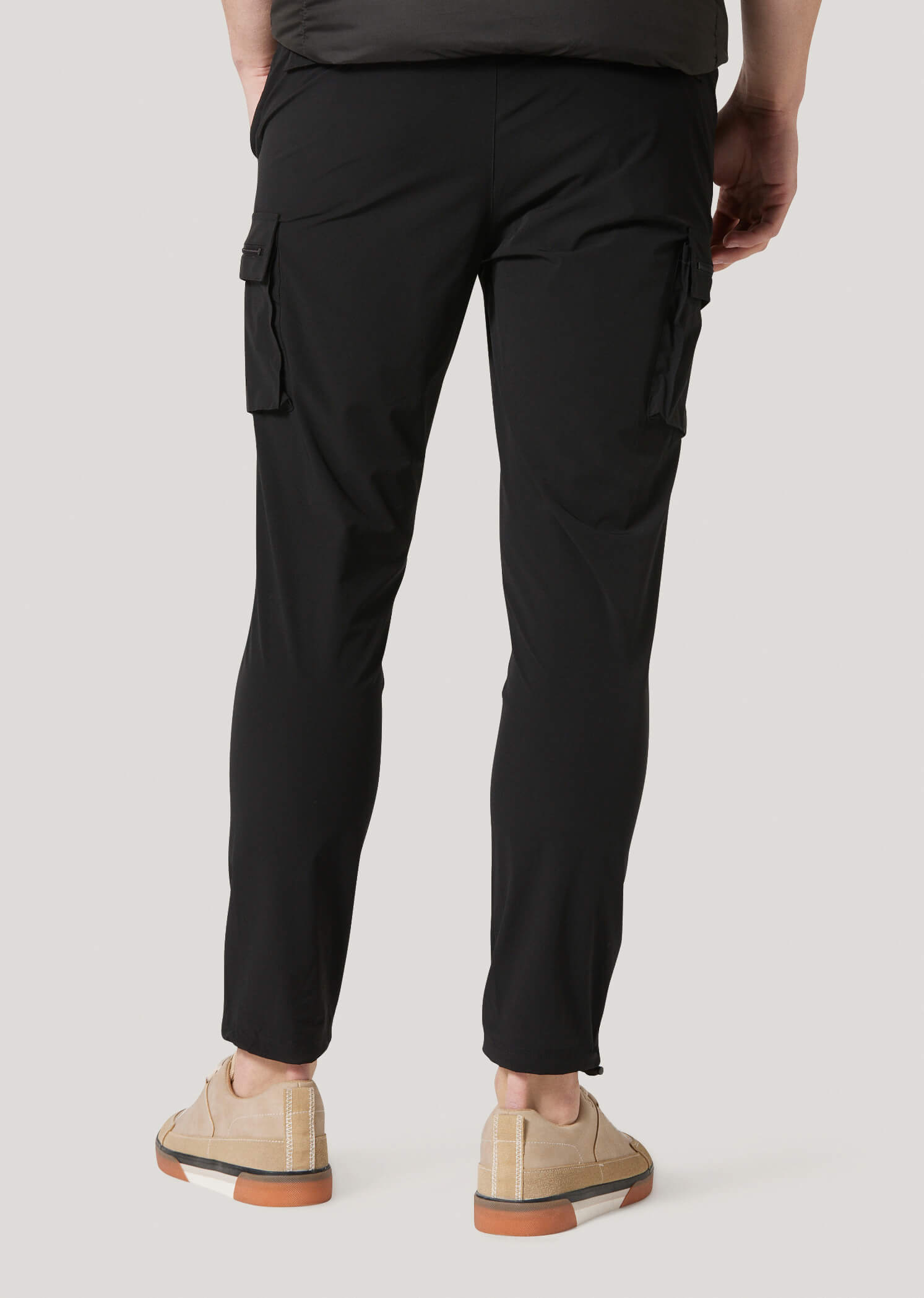 Jasper Nylon Black Cargo Pant