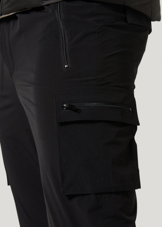 Jasper Nylon Black Cargo Pant