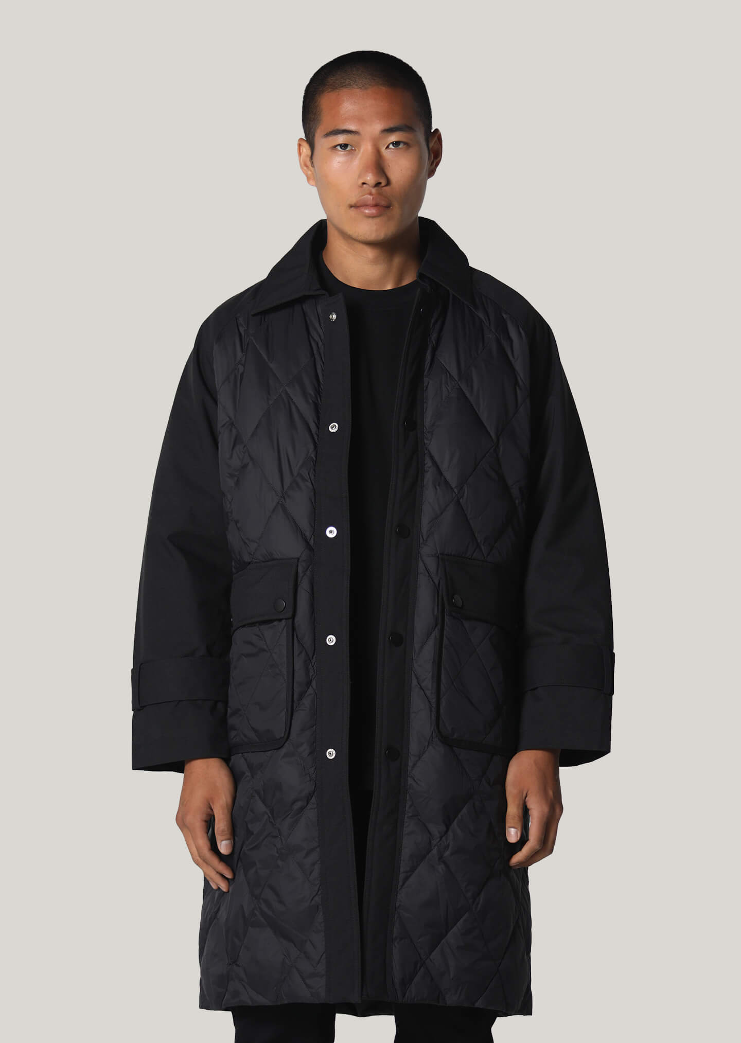 Lever Black Cropped Sleeve Jacket