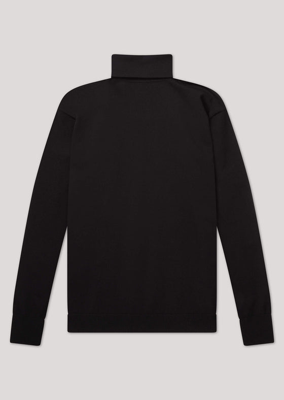 Midwinter Black Knitted Roll Neck