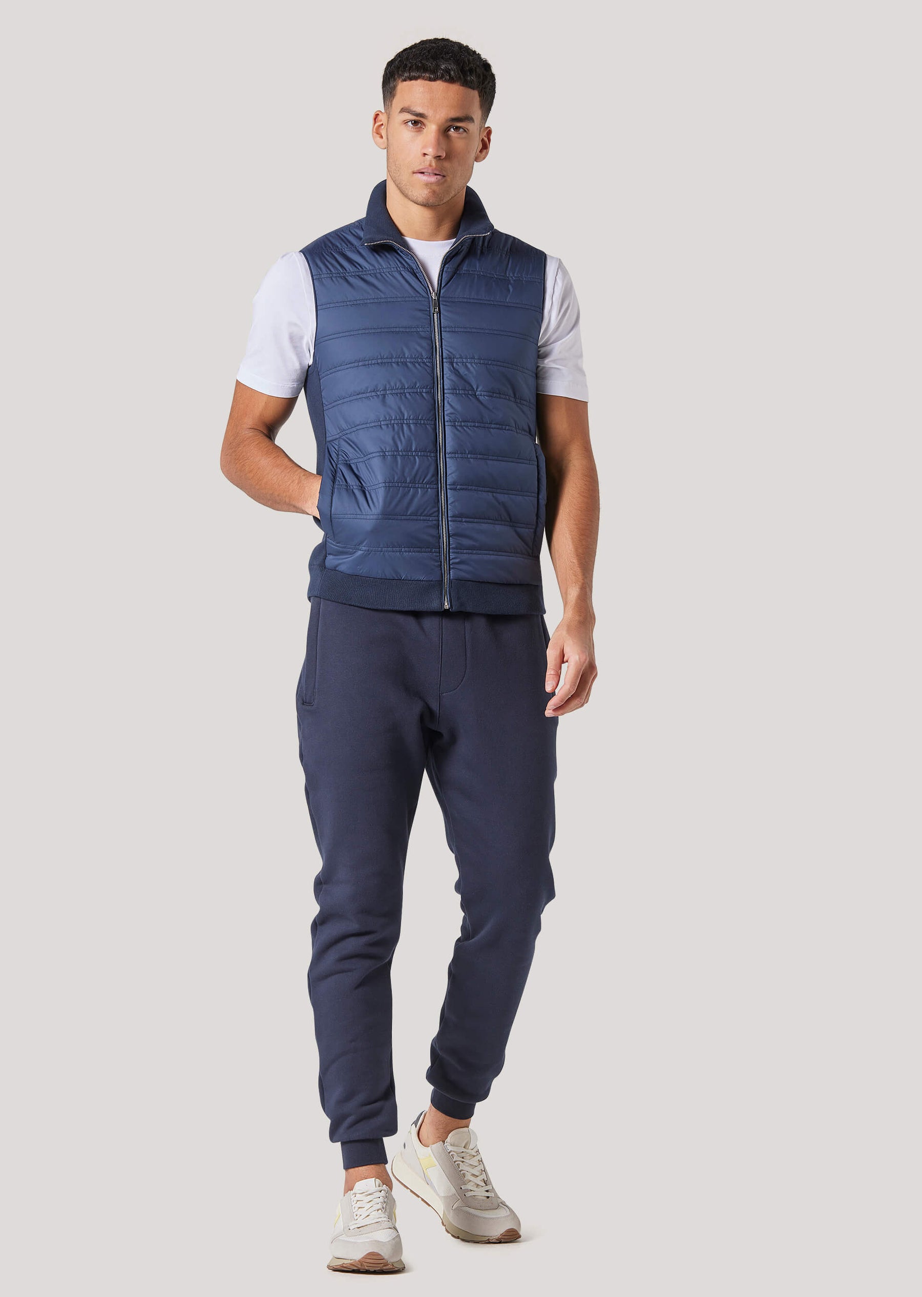 Moley Quilted Navy Gilet