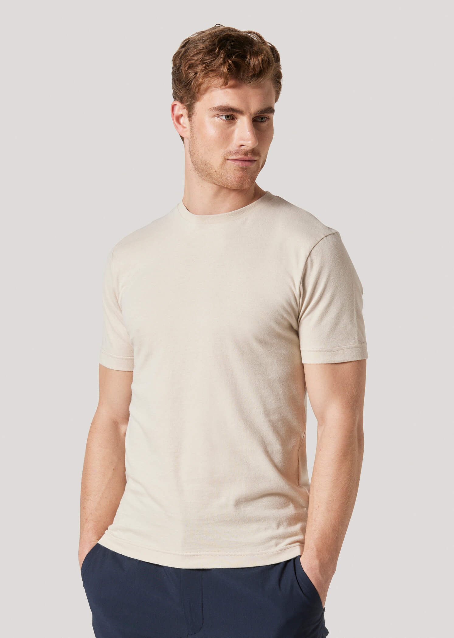 Rye Beige Slim Fit T-shirt