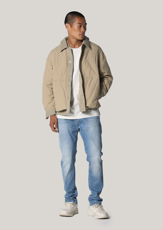 Shuttleworth Beige Cropped Sleeve Jacket