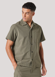  Steele Khaki Regular Fit Seersucker Shirt