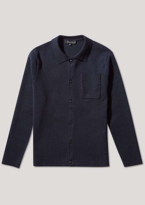 Carlisle Navy Knitted Cardigan