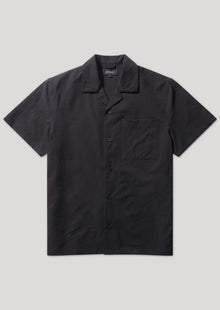  Steele Black Regular Fit Seersucker Shirt