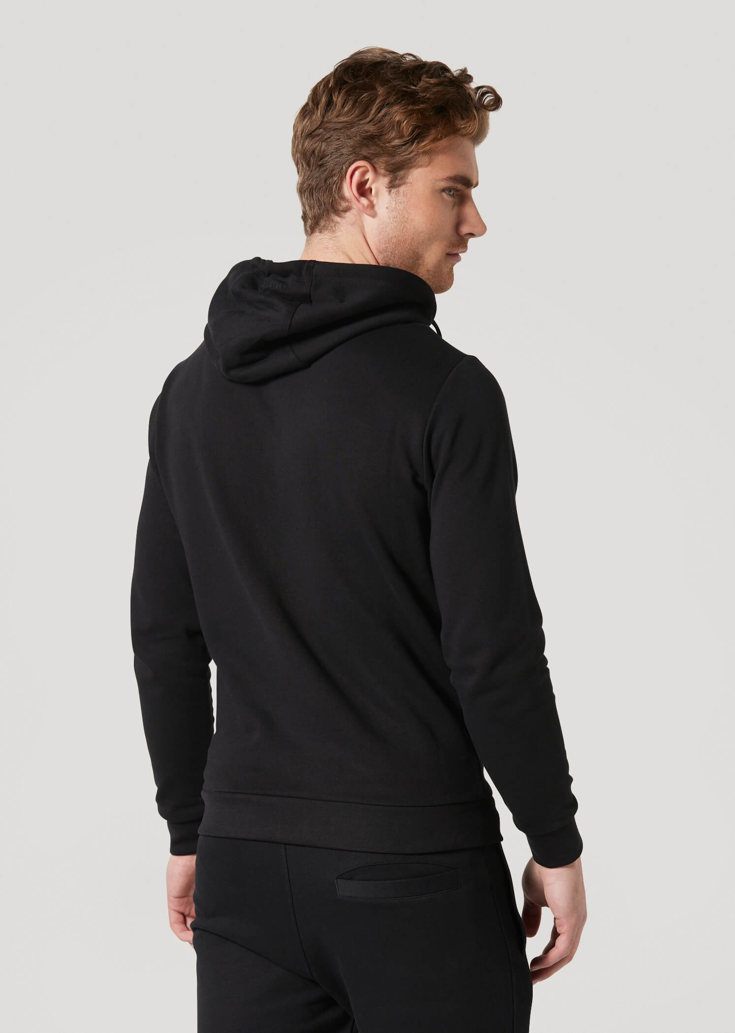 Stirling Black Zip Up Hooded Sweatshirt