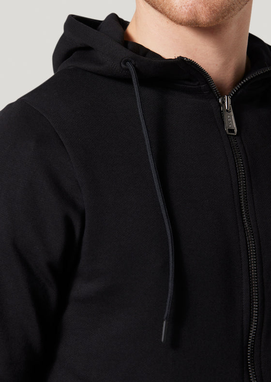 Stirling Black Zip Up Hooded Sweatshirt