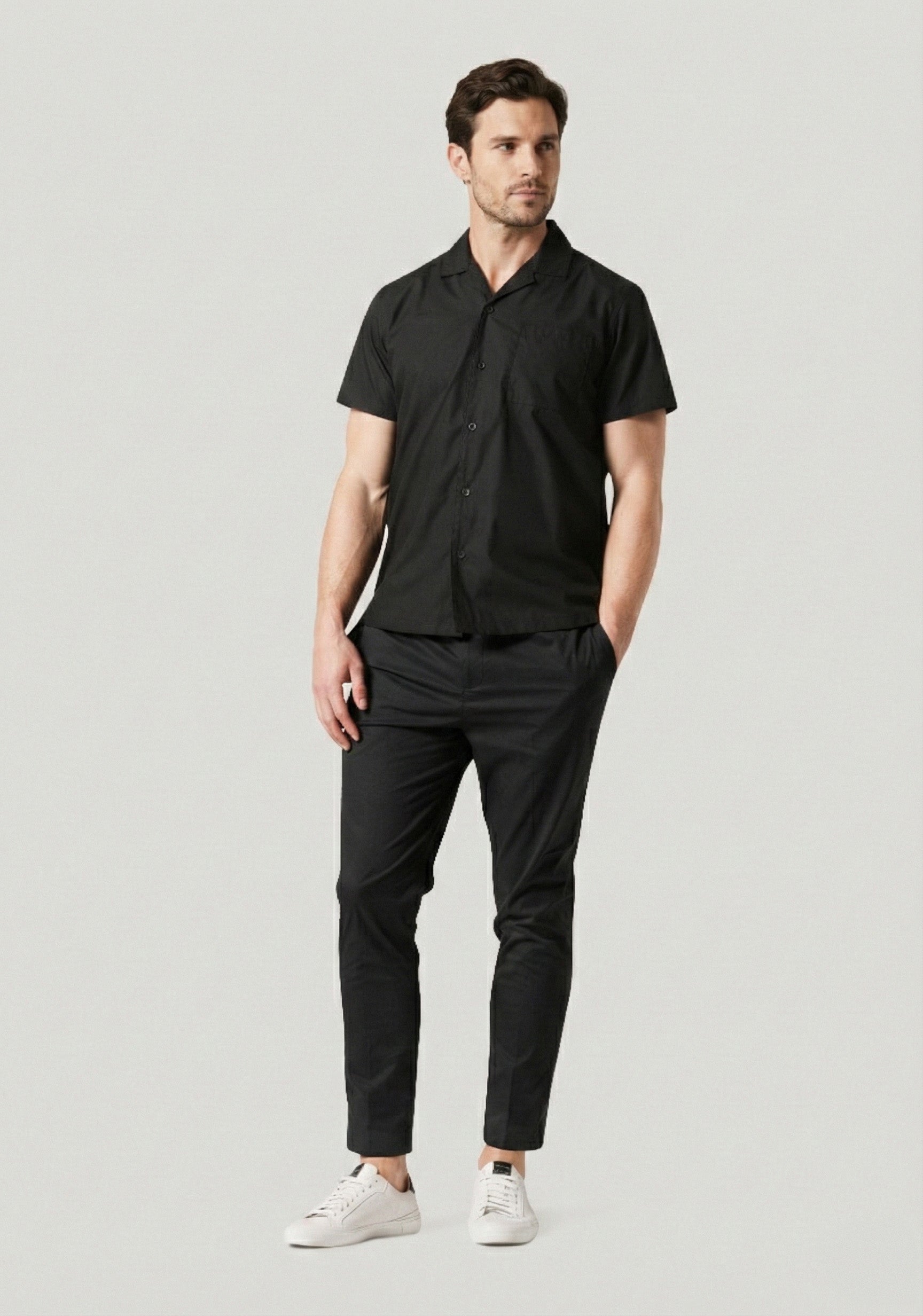 Wilkinson Black Short Sleeve Resort Shirt