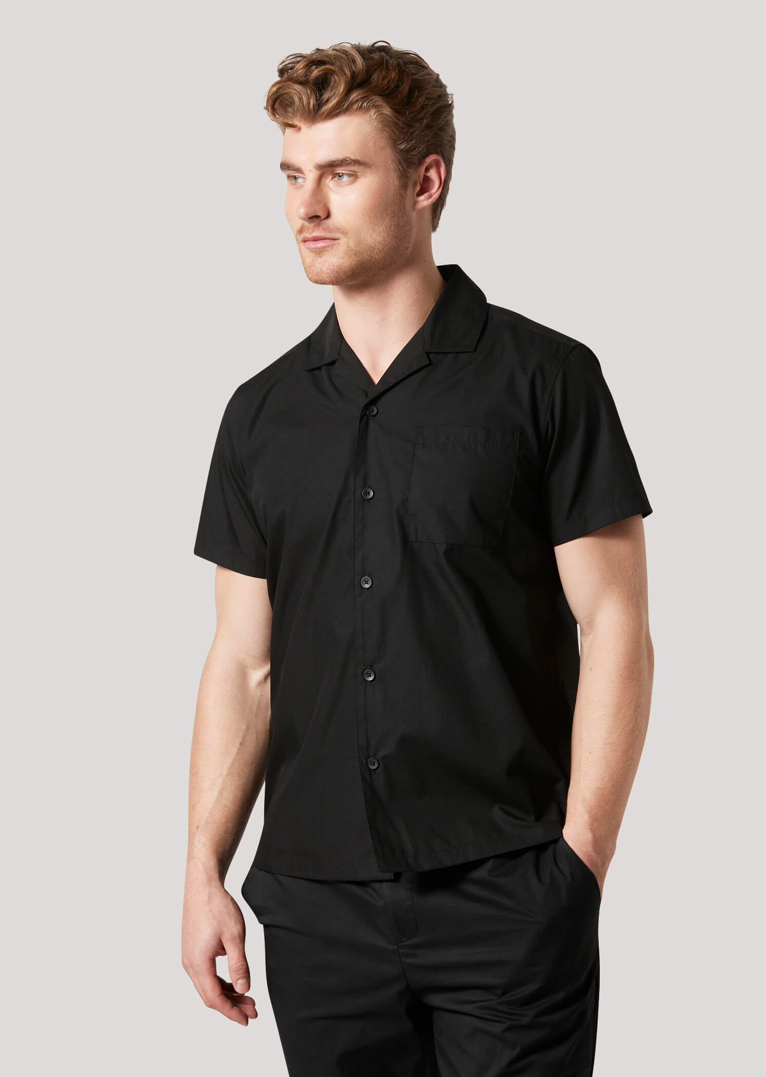 Wilkinson Black Short Sleeve Resort Shirt