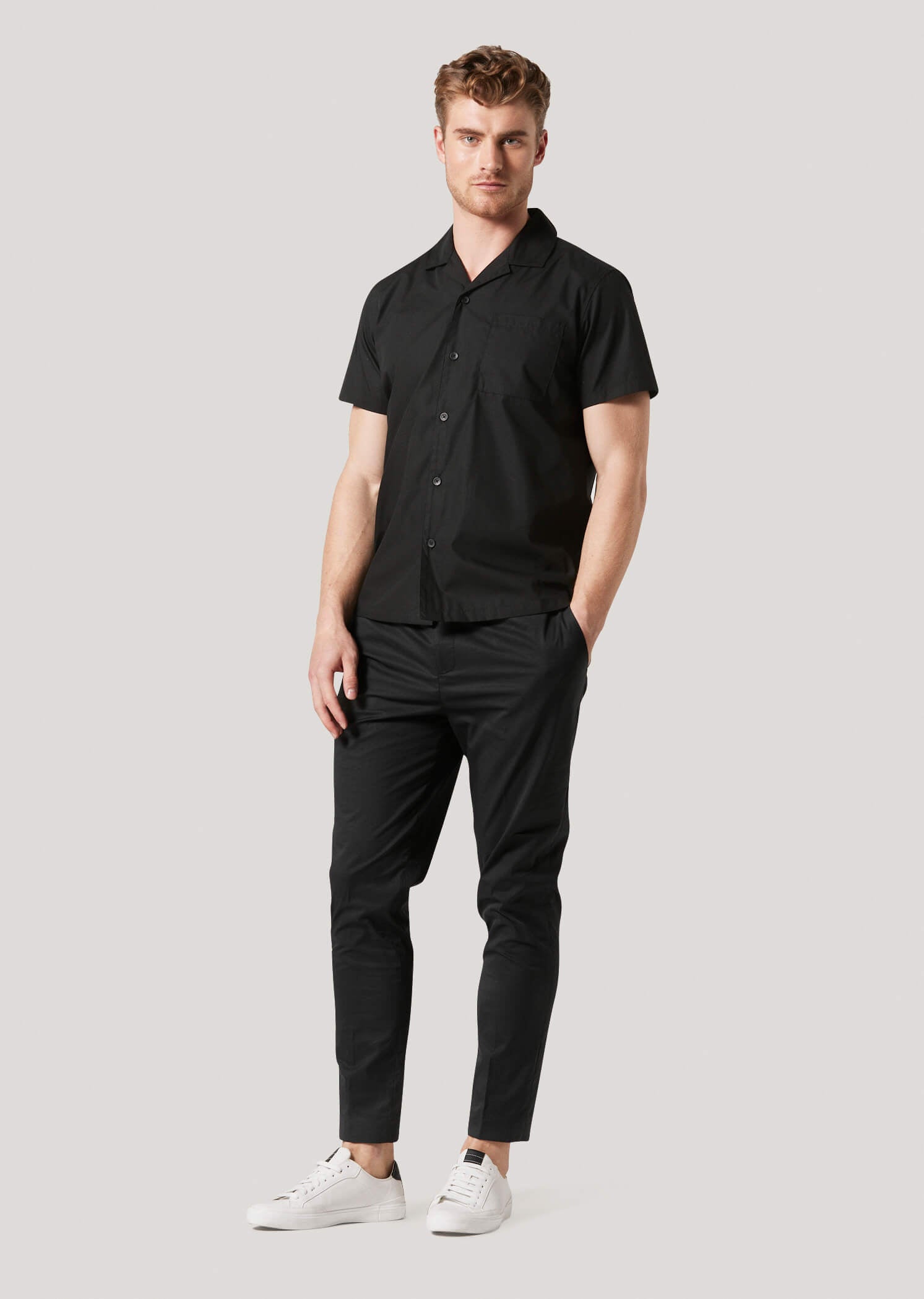 Wilkinson Black Short Sleeve Resort Shirt